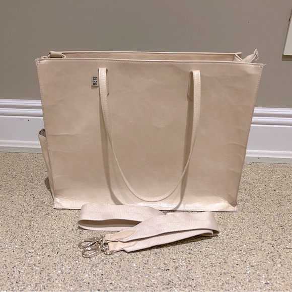 BEIS Handbags - Beis Large Work Tote in Beige - Lightly Used!